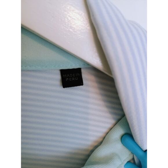 Greyson Polo Mens XL Blue Striped Golf Outdoor Casual Performance Top Hat Shirt - Picture 10 of 10